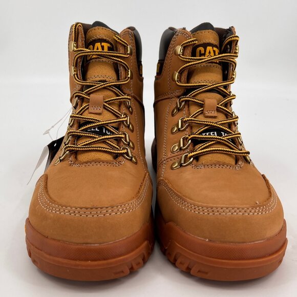 Caterpillar Outline ST Steel Toe Work Boot Size 10 Honey Full Grain Leather - Picture 12 of 16